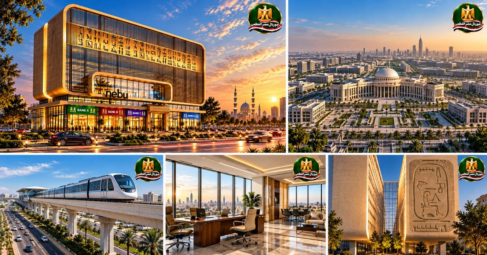 صورة معمارية أصلية معتمدة لمشروع نيبو NEBU Business Court، تظهر الواجهة وعناصر التظليل والتكوين المعماري للمبنى، دون تغيير التصميم الأصلي.