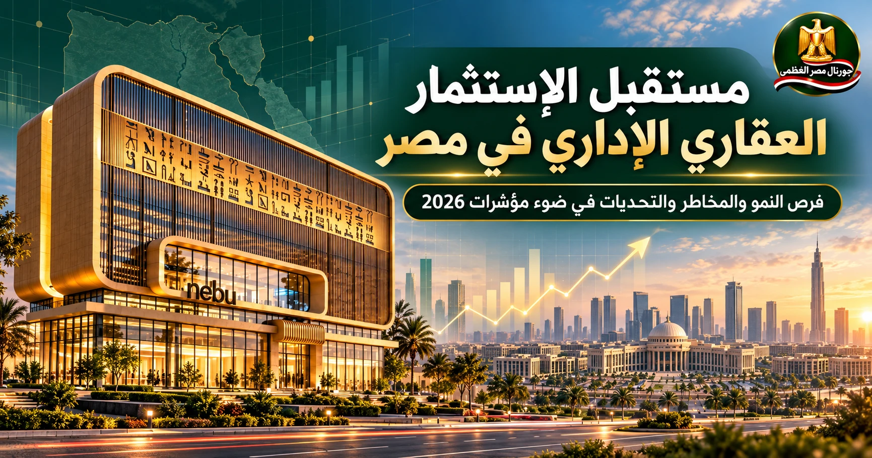 مبانٍ إدارية حديثة توضح مستقبل الاستثمار العقاري الإداري في مصر وزيادة المعروض والمنافسة على المكاتب خلال 2026